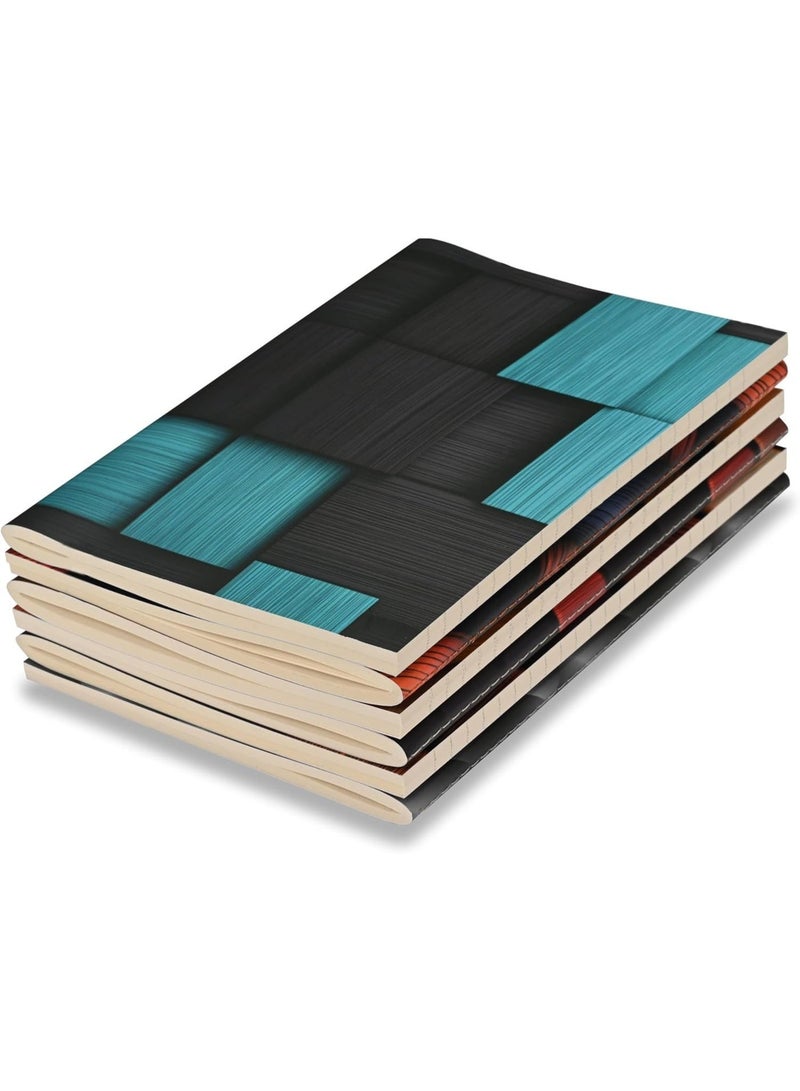 FIS Notebook, A5 Size (148x210mm), Soft Cover, Sewn Binding, 60 Sheets, Single Line, 70gsm Ivory Paper, Pack of 6 Assorted Design Covers, Essentials for School, Home & Office - FSNBSCA5SW/6 - Image 2